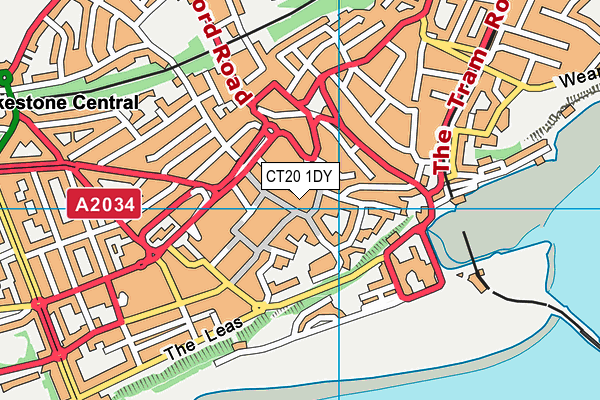 CT20 1DY map - OS VectorMap District (Ordnance Survey)