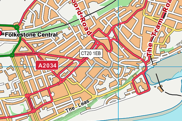 CT20 1EB map - OS VectorMap District (Ordnance Survey)