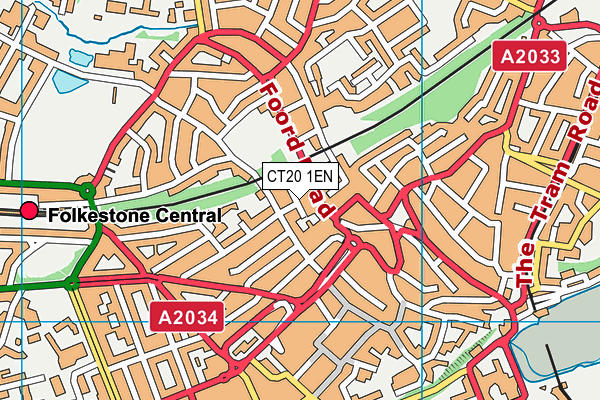 CT20 1EN map - OS VectorMap District (Ordnance Survey)