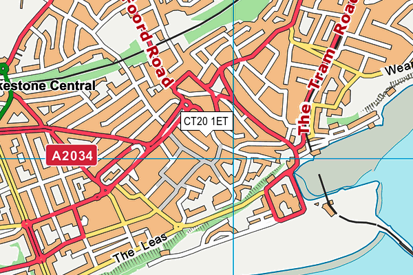 CT20 1ET map - OS VectorMap District (Ordnance Survey)