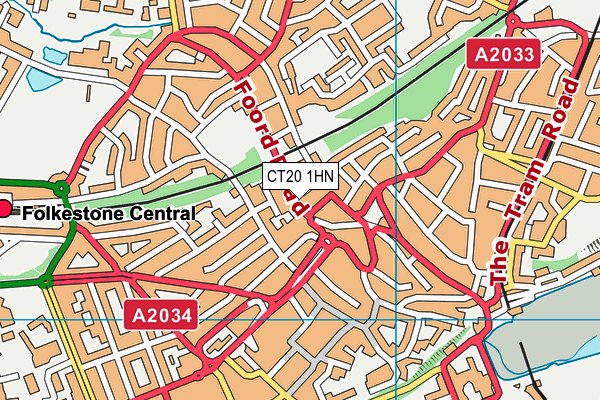 CT20 1HN map - OS VectorMap District (Ordnance Survey)