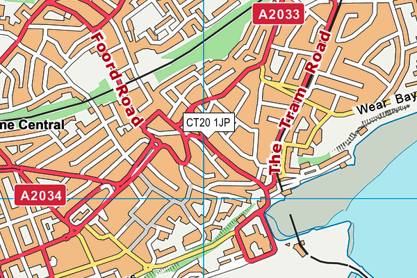 CT20 1JP map - OS VectorMap District (Ordnance Survey)