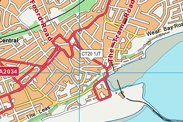 CT20 1JT map - OS VectorMap District (Ordnance Survey)