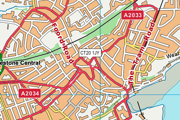 CT20 1JY map - OS VectorMap District (Ordnance Survey)