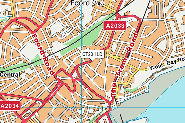 CT20 1LD map - OS VectorMap District (Ordnance Survey)