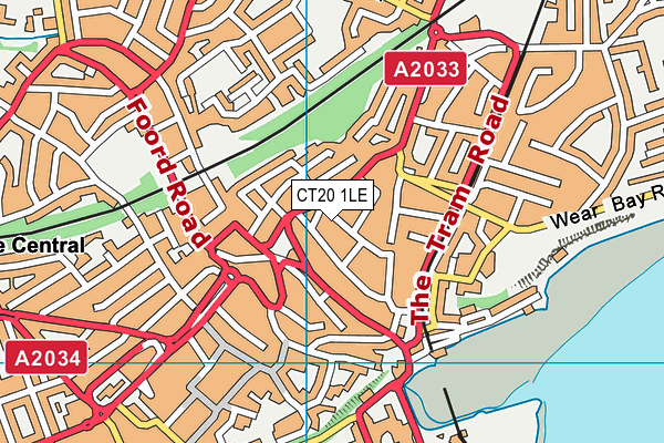 CT20 1LE map - OS VectorMap District (Ordnance Survey)