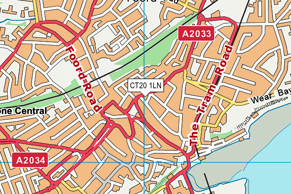 CT20 1LN map - OS VectorMap District (Ordnance Survey)