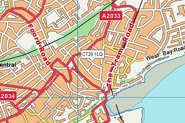 CT20 1LQ map - OS VectorMap District (Ordnance Survey)