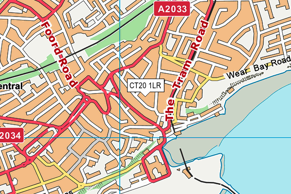 CT20 1LR map - OS VectorMap District (Ordnance Survey)