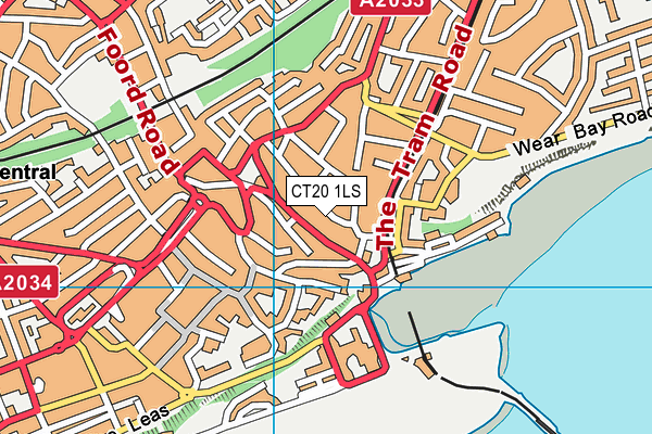 CT20 1LS map - OS VectorMap District (Ordnance Survey)