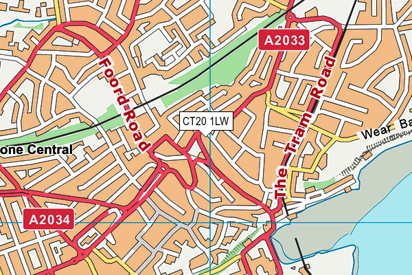 CT20 1LW map - OS VectorMap District (Ordnance Survey)