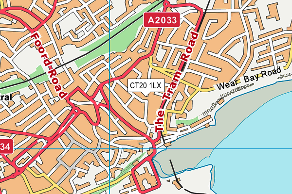 CT20 1LX map - OS VectorMap District (Ordnance Survey)