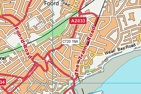 CT20 1NA map - OS VectorMap District (Ordnance Survey)