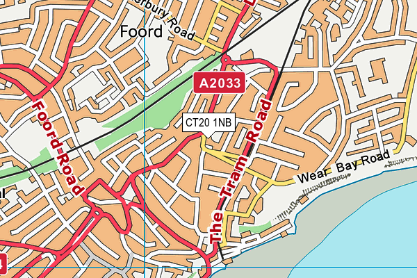 CT20 1NB map - OS VectorMap District (Ordnance Survey)