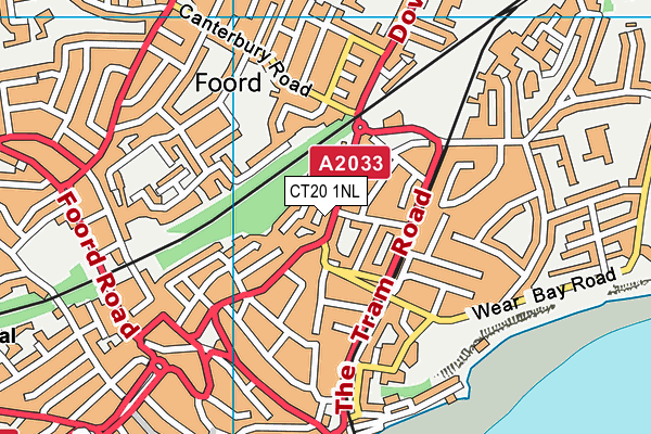 CT20 1NL map - OS VectorMap District (Ordnance Survey)