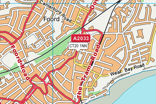 CT20 1NN map - OS VectorMap District (Ordnance Survey)