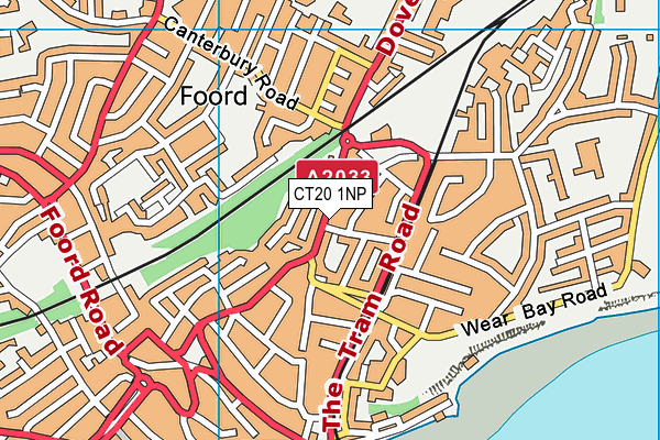 CT20 1NP map - OS VectorMap District (Ordnance Survey)