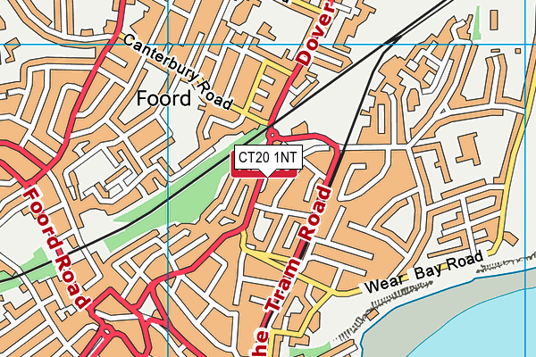 CT20 1NT map - OS VectorMap District (Ordnance Survey)