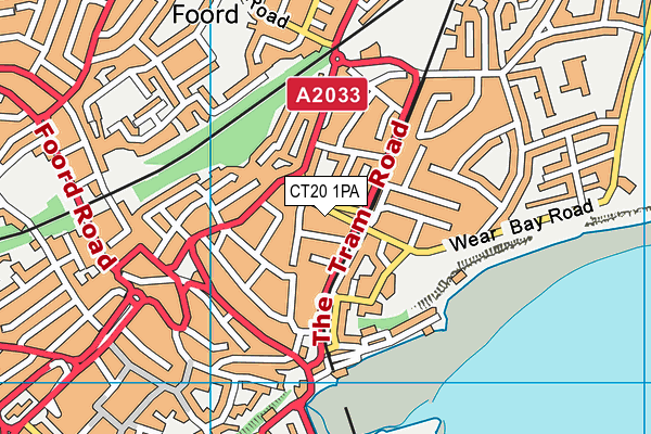 CT20 1PA map - OS VectorMap District (Ordnance Survey)