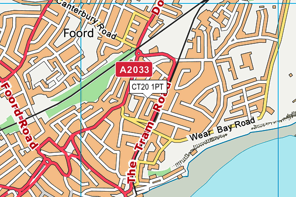 CT20 1PT map - OS VectorMap District (Ordnance Survey)