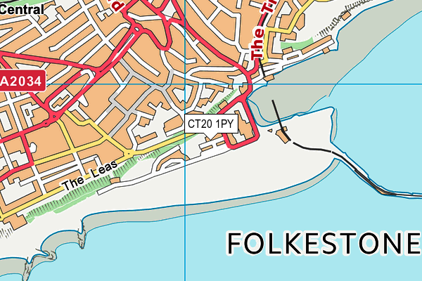 CT20 1PY map - OS VectorMap District (Ordnance Survey)