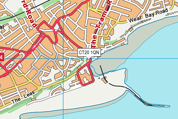 CT20 1QN map - OS VectorMap District (Ordnance Survey)