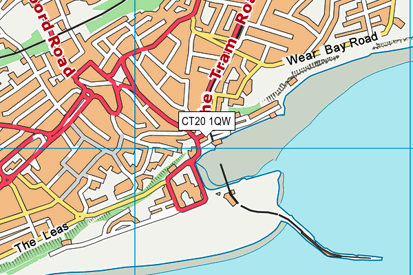 CT20 1QW map - OS VectorMap District (Ordnance Survey)