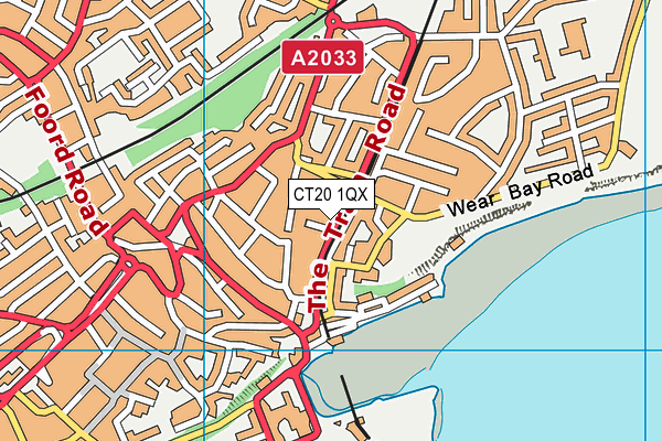 CT20 1QX map - OS VectorMap District (Ordnance Survey)