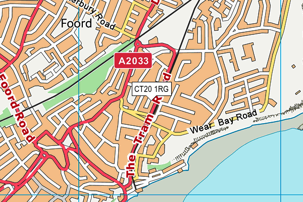 CT20 1RG map - OS VectorMap District (Ordnance Survey)