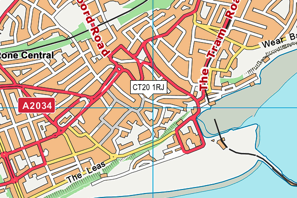 CT20 1RJ map - OS VectorMap District (Ordnance Survey)