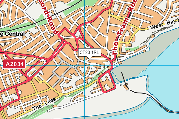 CT20 1RL map - OS VectorMap District (Ordnance Survey)