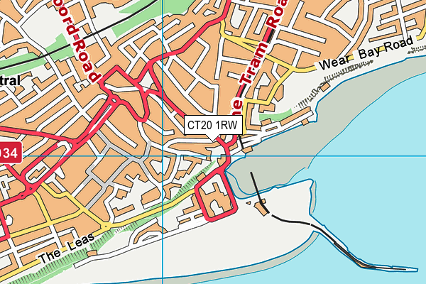 CT20 1RW map - OS VectorMap District (Ordnance Survey)