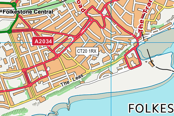 CT20 1RX map - OS VectorMap District (Ordnance Survey)