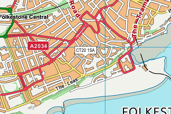 CT20 1SA map - OS VectorMap District (Ordnance Survey)