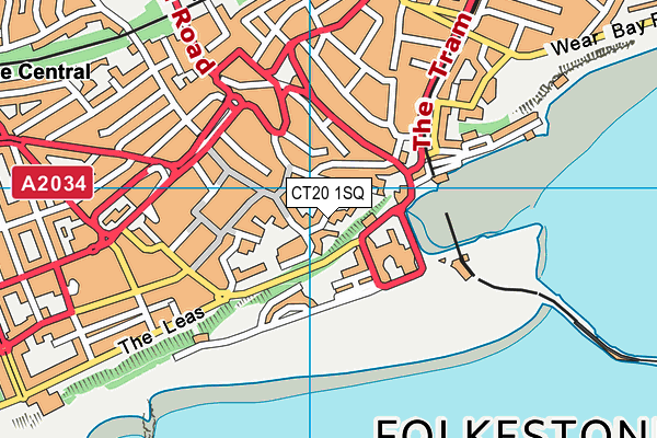 CT20 1SQ map - OS VectorMap District (Ordnance Survey)