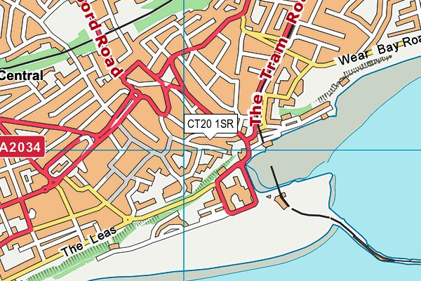 CT20 1SR map - OS VectorMap District (Ordnance Survey)