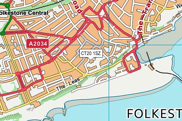 CT20 1SZ map - OS VectorMap District (Ordnance Survey)