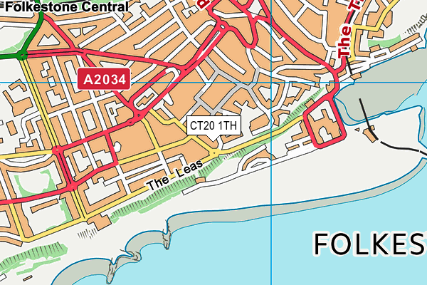 Folkestone Beacon Plus map (CT20 1TH) - OS VectorMap District (Ordnance Survey)
