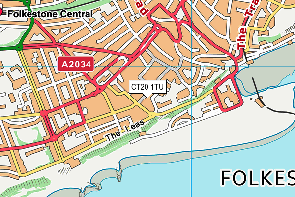 CT20 1TU map - OS VectorMap District (Ordnance Survey)