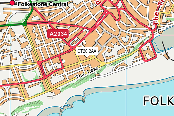 Fit One map (CT20 2AA) - OS VectorMap District (Ordnance Survey)