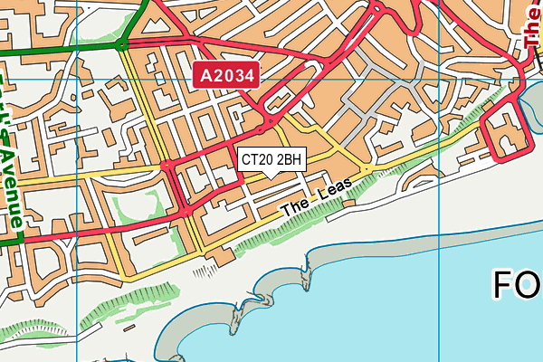 CT20 2BH map - OS VectorMap District (Ordnance Survey)