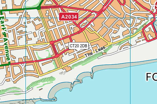 CT20 2DB map - OS VectorMap District (Ordnance Survey)