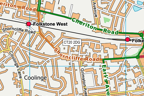 CT20 2DG map - OS VectorMap District (Ordnance Survey)