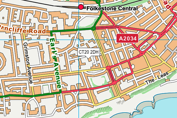 CT20 2DH map - OS VectorMap District (Ordnance Survey)