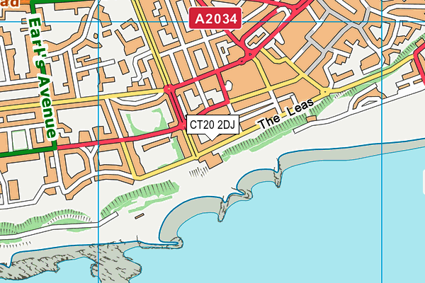 CT20 2DJ map - OS VectorMap District (Ordnance Survey)