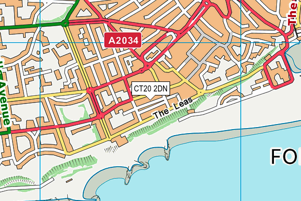 CT20 2DN map - OS VectorMap District (Ordnance Survey)