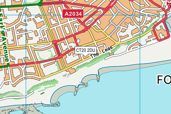 CT20 2DU map - OS VectorMap District (Ordnance Survey)