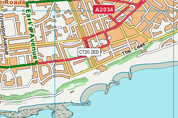 CT20 2ED map - OS VectorMap District (Ordnance Survey)