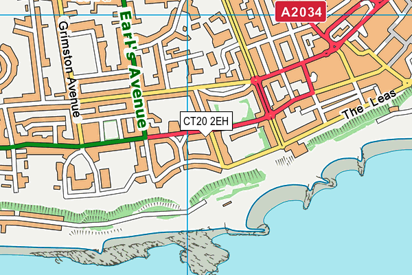 CT20 2EH map - OS VectorMap District (Ordnance Survey)