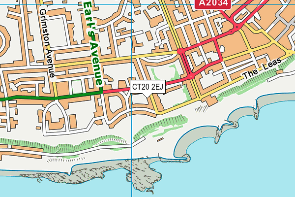 CT20 2EJ map - OS VectorMap District (Ordnance Survey)